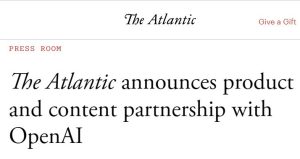 Atlantic headline announcement of OpenAI deal