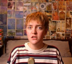 A screenshot of video blogger "Frankie" of "frankie's shelf"